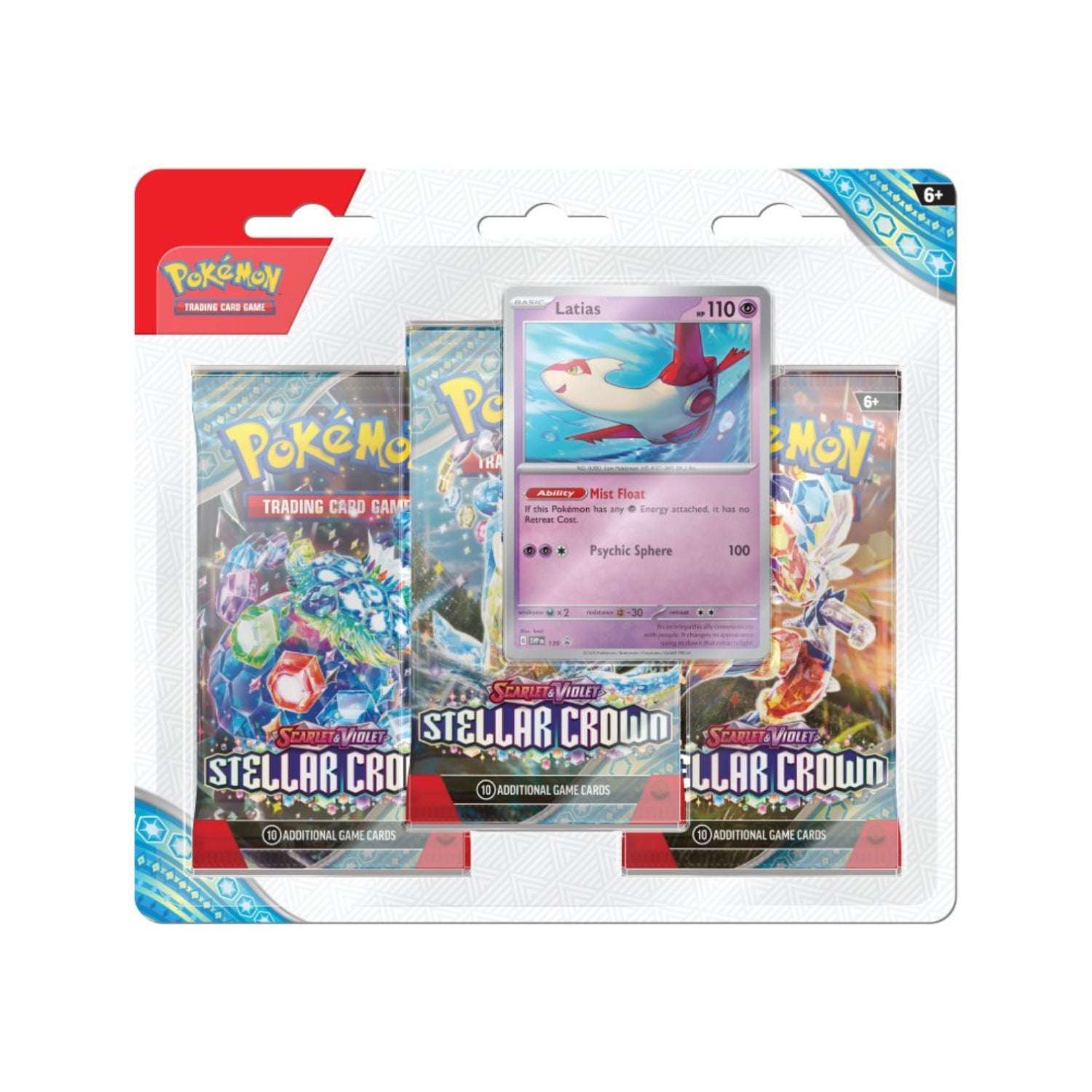 Pokémon SV7: Stellar Crown 3-Pack Blister-Hobbykort