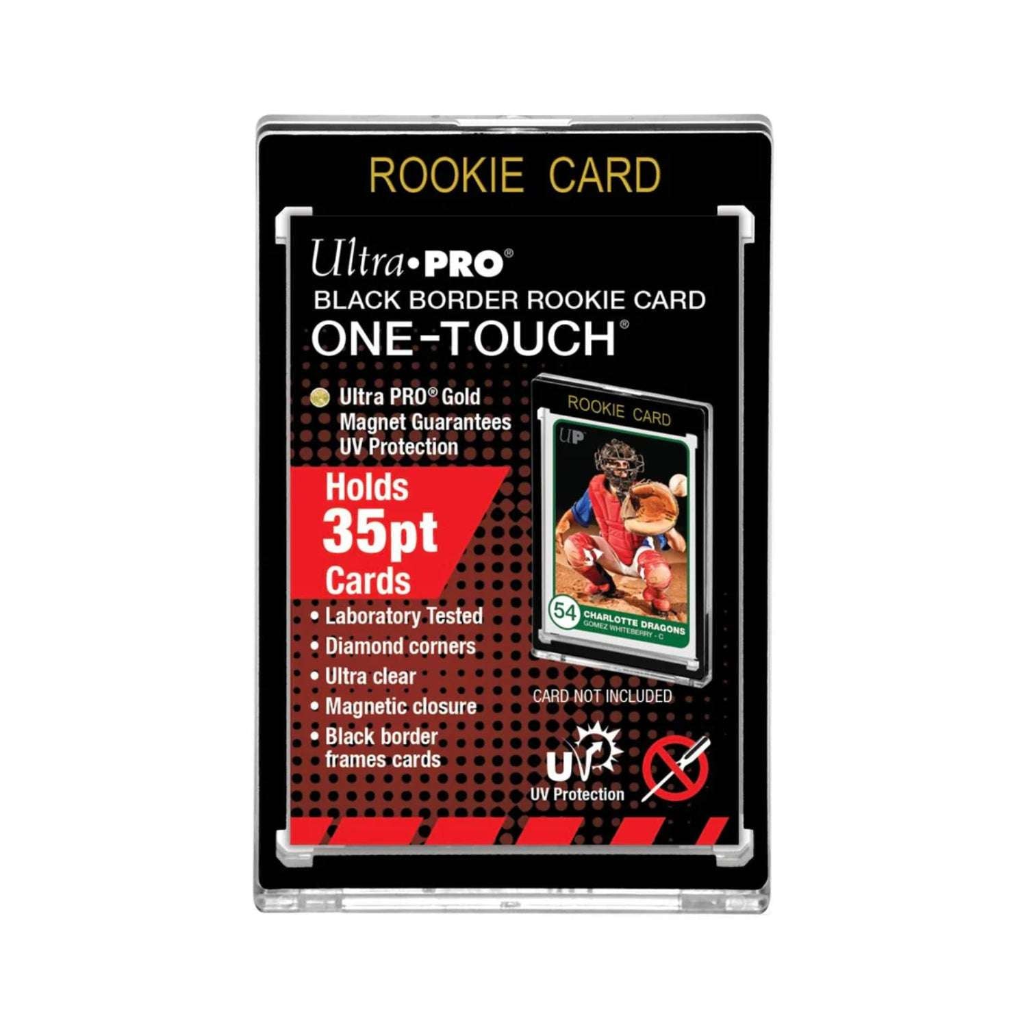 Ultra Pro One Touch Rookie Card Holder - Black Border (35pt)-Hobbykort