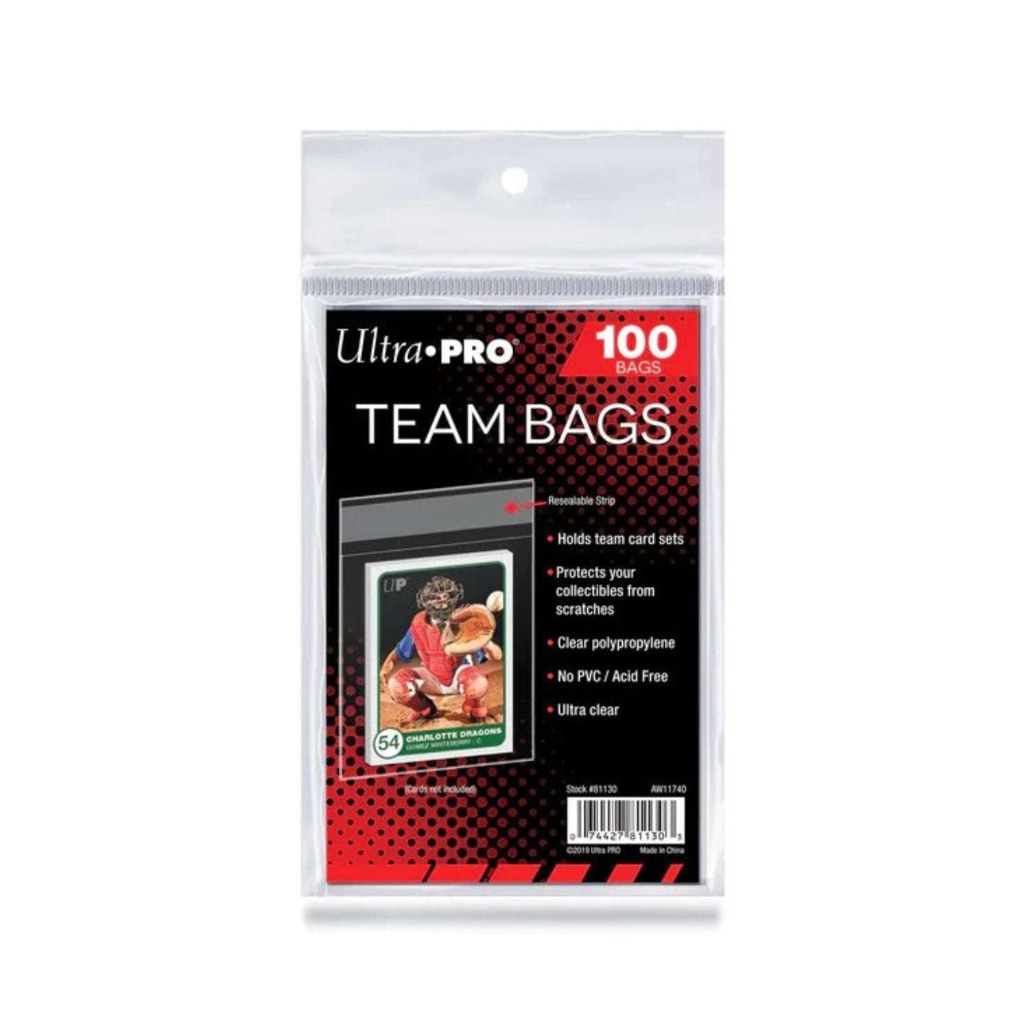Ultra Pro Team Bags Resealable (100st)-Hobbykort