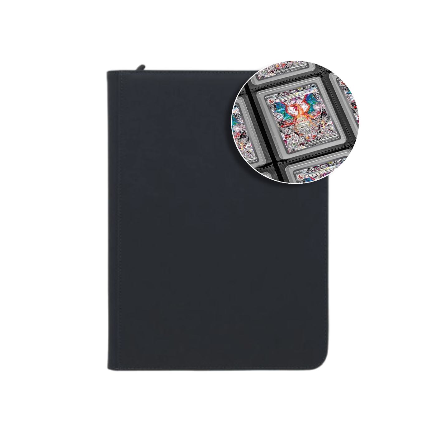 Zipped 9-Pocket Toploader Binder - Svart