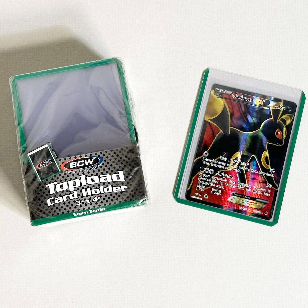 BCW Toploader - Green Border (25st) - Hobbykort