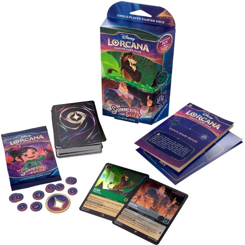 Disney Lorcana TCG: Shimmering Skies Starter Deck - Scar & Kronk - Hobbykort