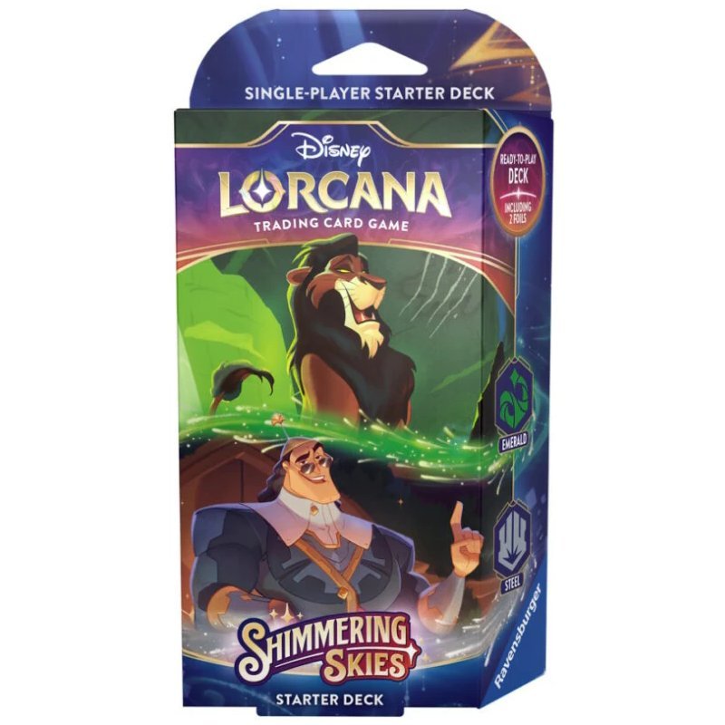 Disney Lorcana TCG: Shimmering Skies Starter Deck - Scar & Kronk - Hobbykort