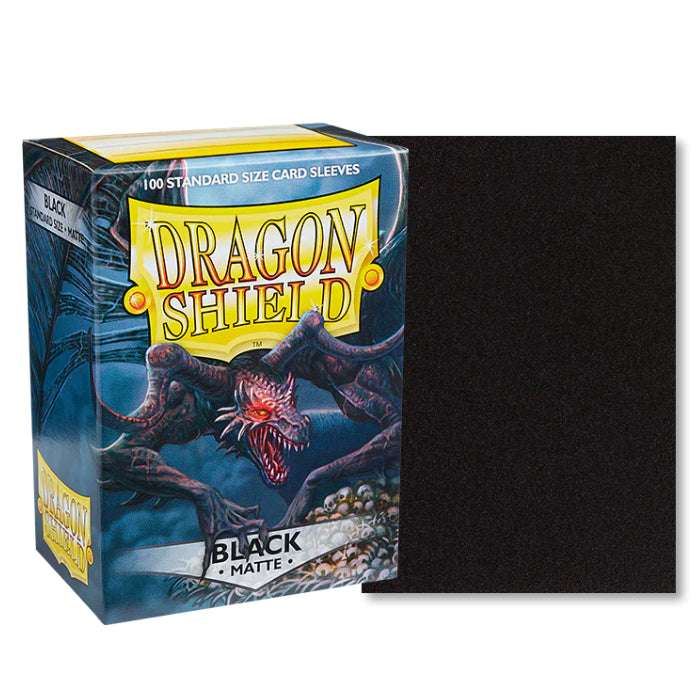 Dragon Shield Card Sleeves - Black Matte 100st (Standard)-Hobbykort