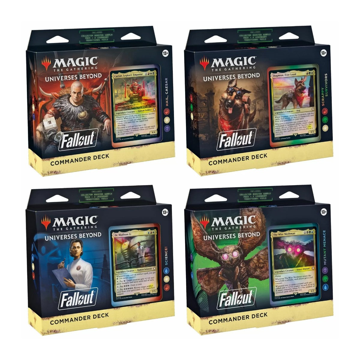 Magic The Gathering: Fallout Commander Deck Display (4pack)-Hobbykort