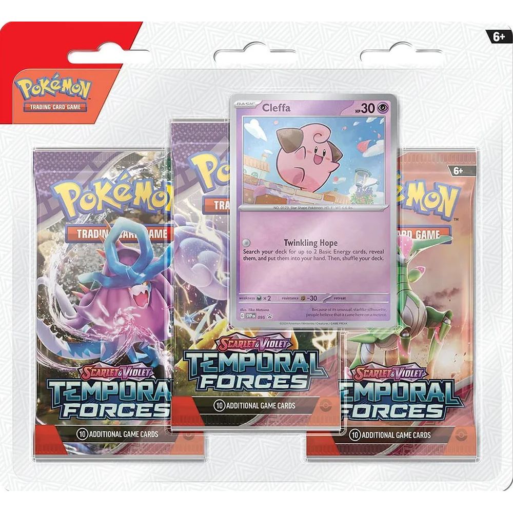 Pokémon Scarlet & Violet 5: Temporal Forces Blister 3-Pack-Hobbykort