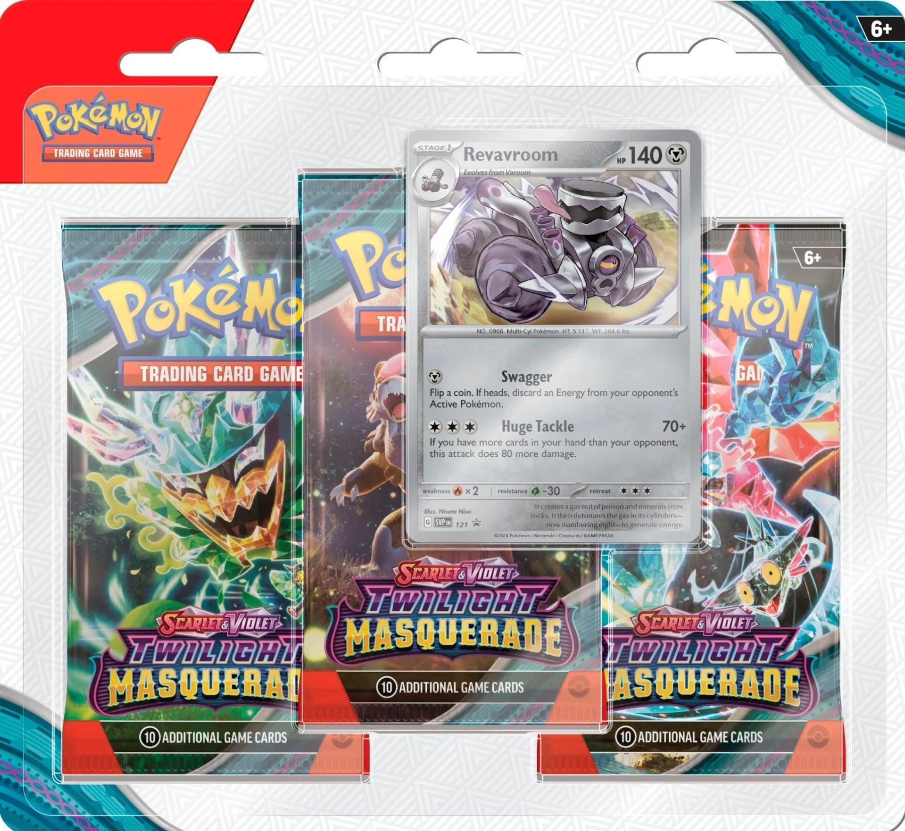 Pokémon Scarlet & Violet 6: Twilight Masquerade Booster 3 - pack med foil och mynt - Hobbykort