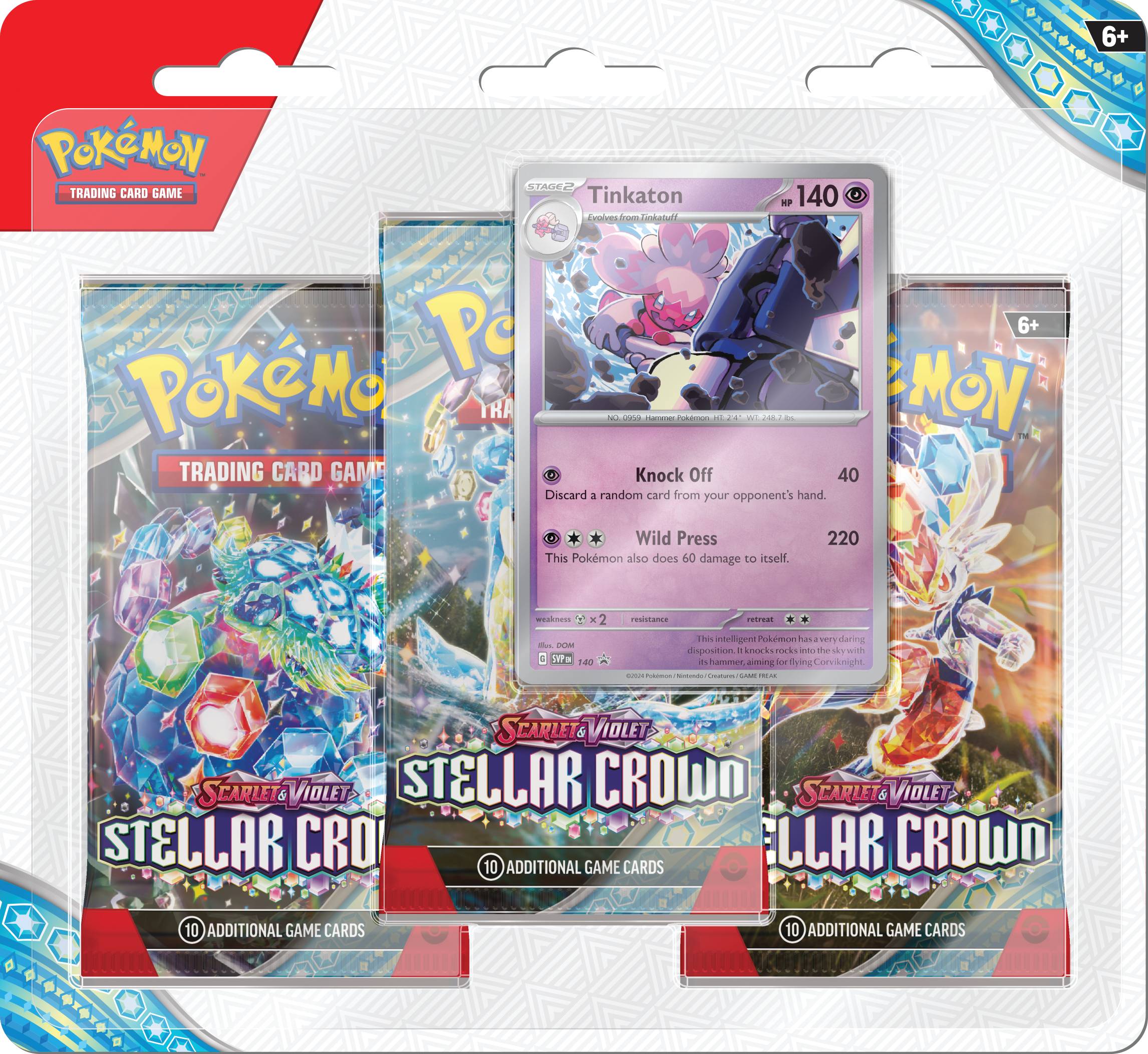 Pokémon Scarlet & Violet 7: Stellar Crown 3-Pack Blister-Hobbykort