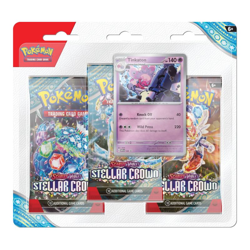 Pokémon Scarlet & Violet 7: Stellar Crown 3-Pack Blister-Hobbykort