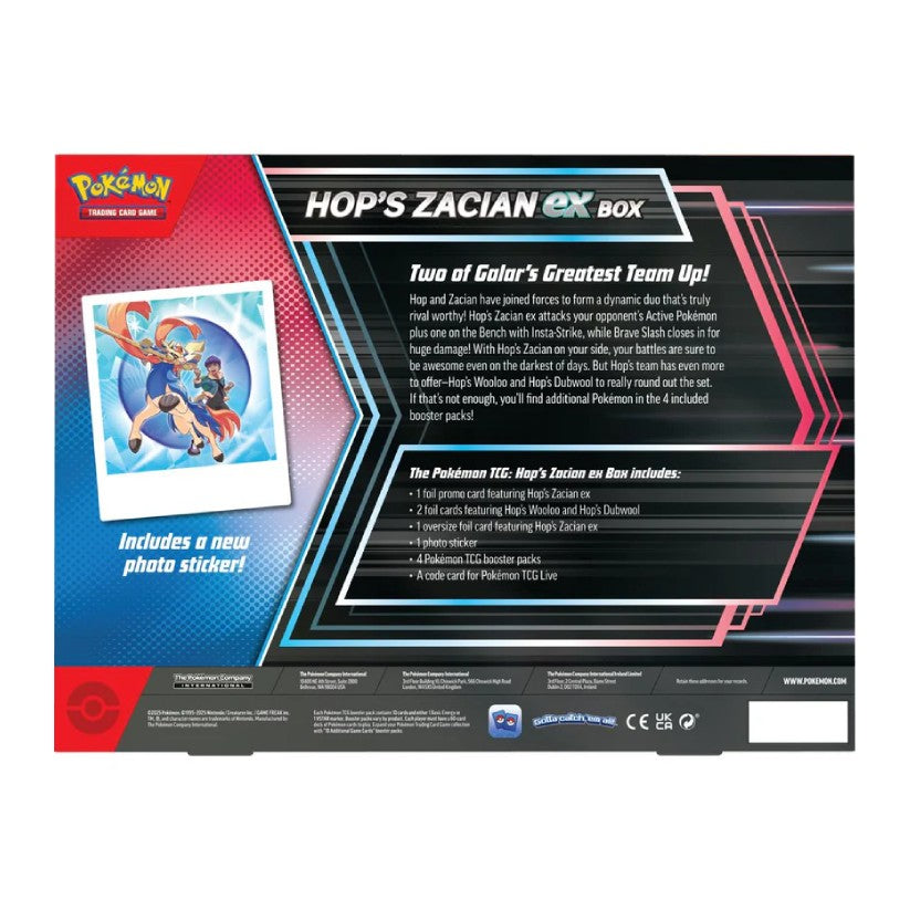 Pokémon Scarlet & Violet: Hop's Zacian EX Box-Hobbykort