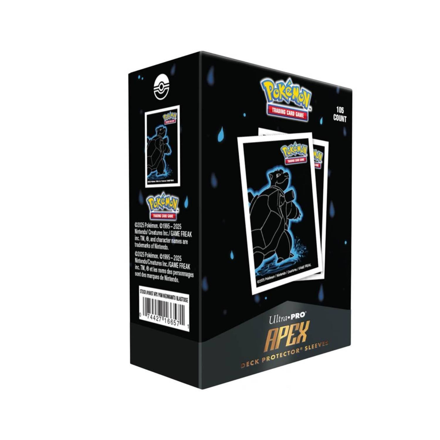 Ultra PRO: Pokémon Protecetor Sleeves Neon Kanto Blastoise 105st (Standard)-Hobbykort