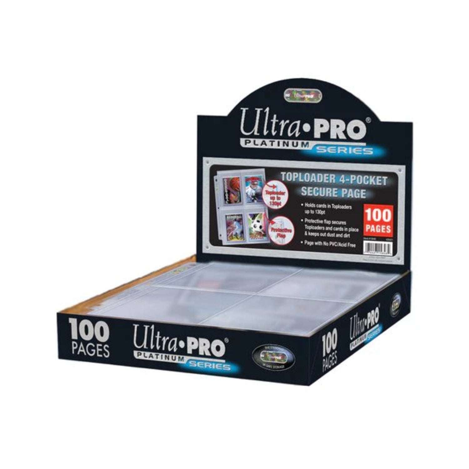 Ultra Pro Platinum Series 4-Pocket Toploader Display (100st)-Hobbykort