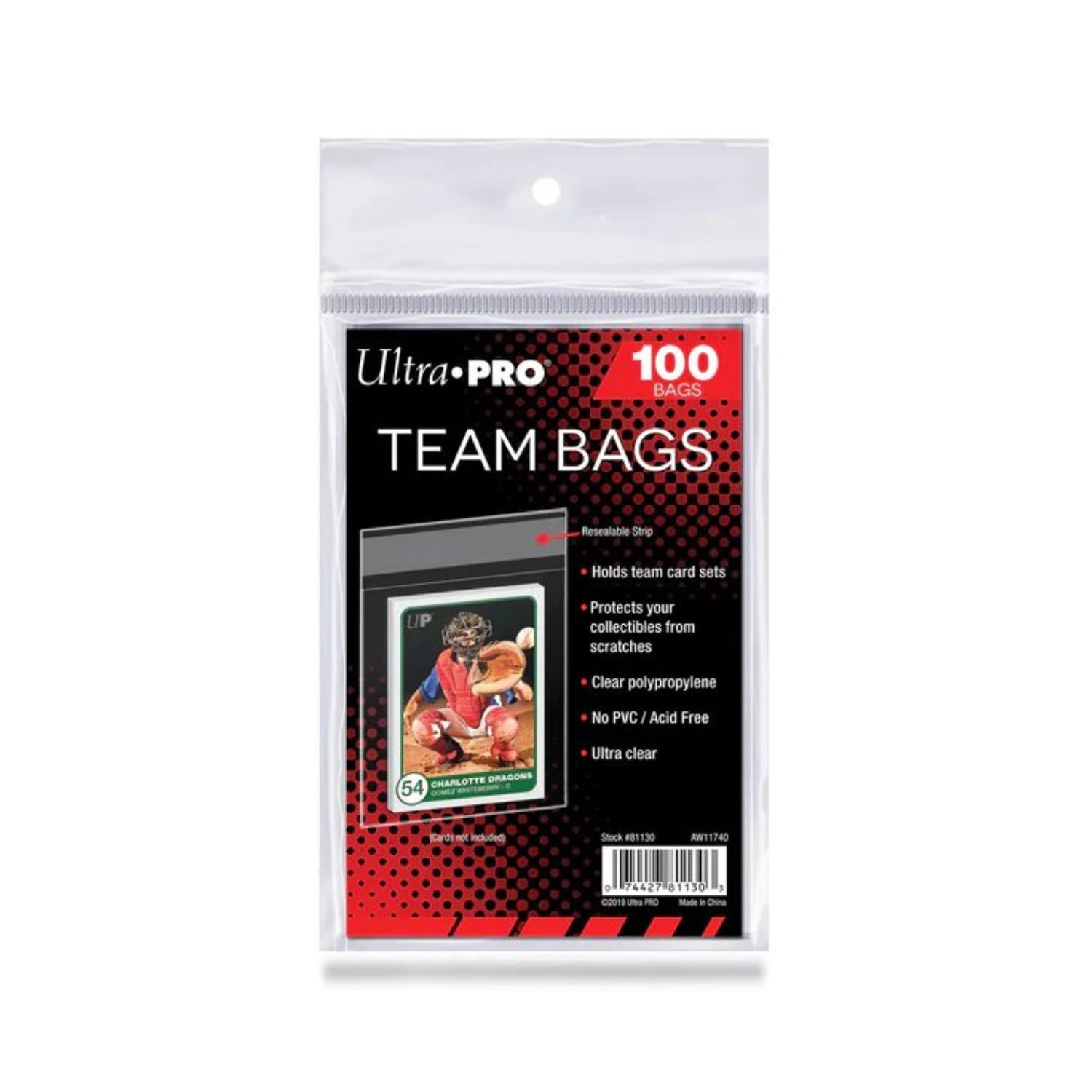 Ultra Pro Team Bags Resealable (100st)-Hobbykort
