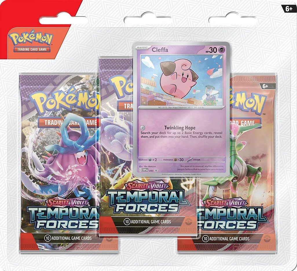 Pokémon Scarlet & Violet 5: Temporal Forces Blister 3 - Pack - Hobbykort