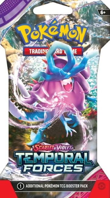 Pokémon SV5: Temporal Forces, 1 Sleeved Booster-Hobbykort